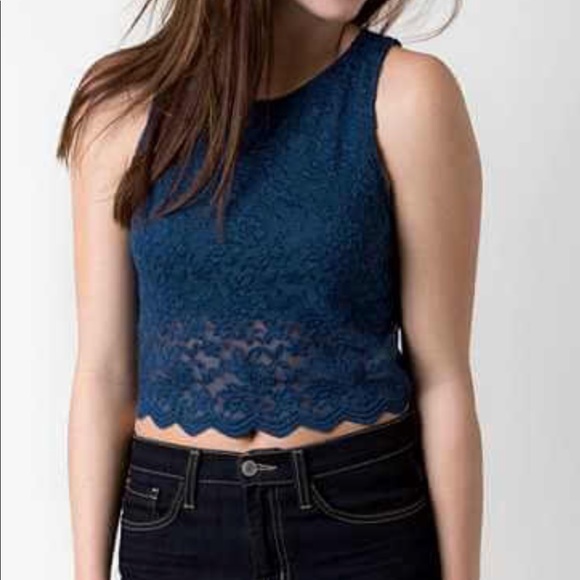 Free People Sapphire Lace Crop Top - Picture 6 of 7